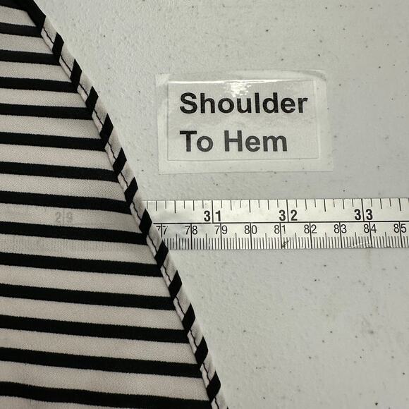 Cato Womens Top Size L Sleeveless Stripe Asymmetrical Bold Modern Artsy Layered - Picture 7 of 8